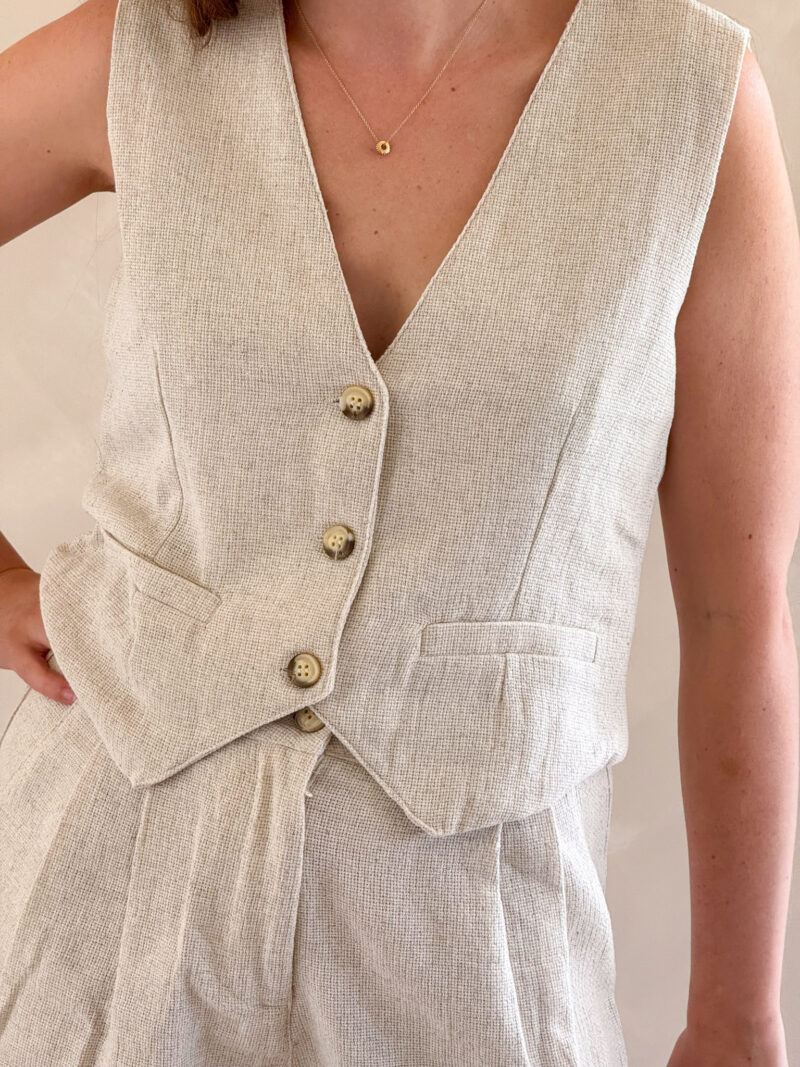 Nina linen set beige - Afbeelding 6