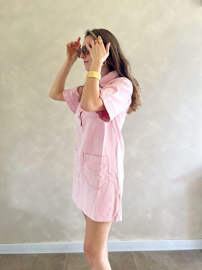 Nora denim dress pink - Afbeelding 2