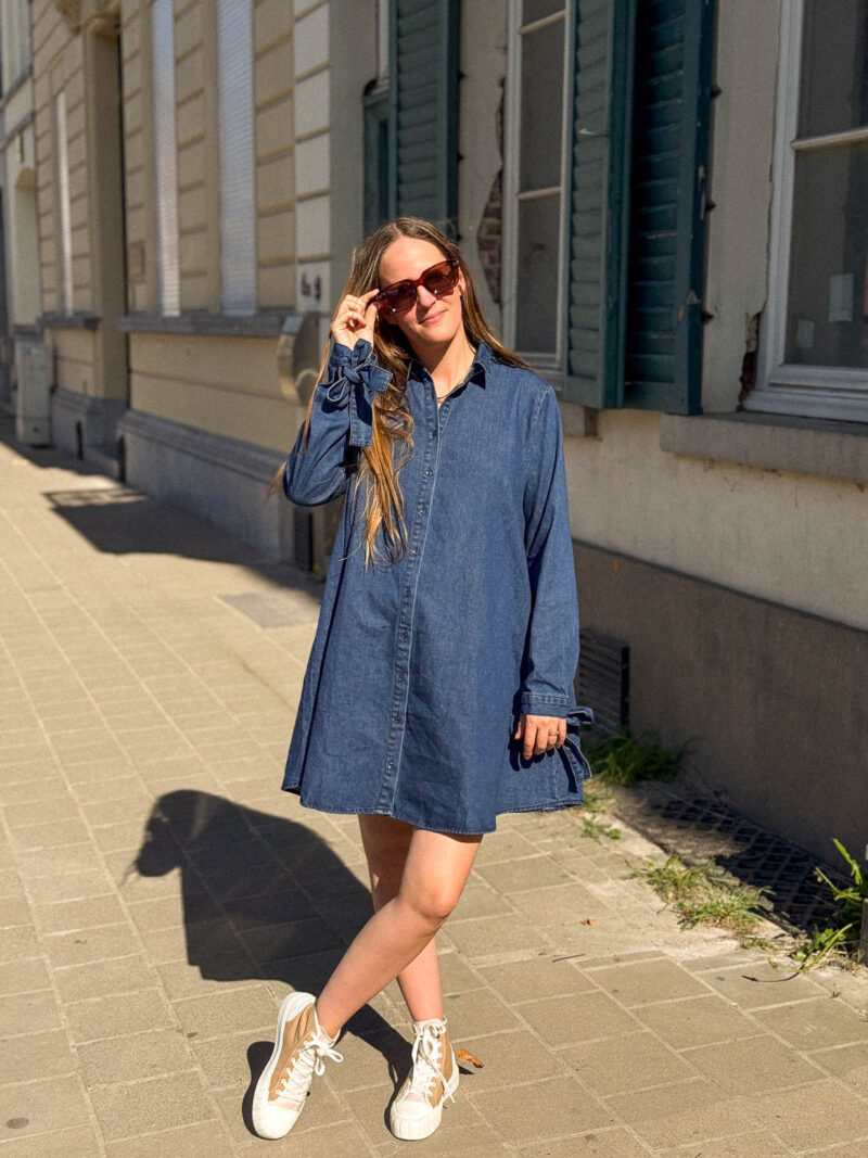 Claire jurk denim indigo