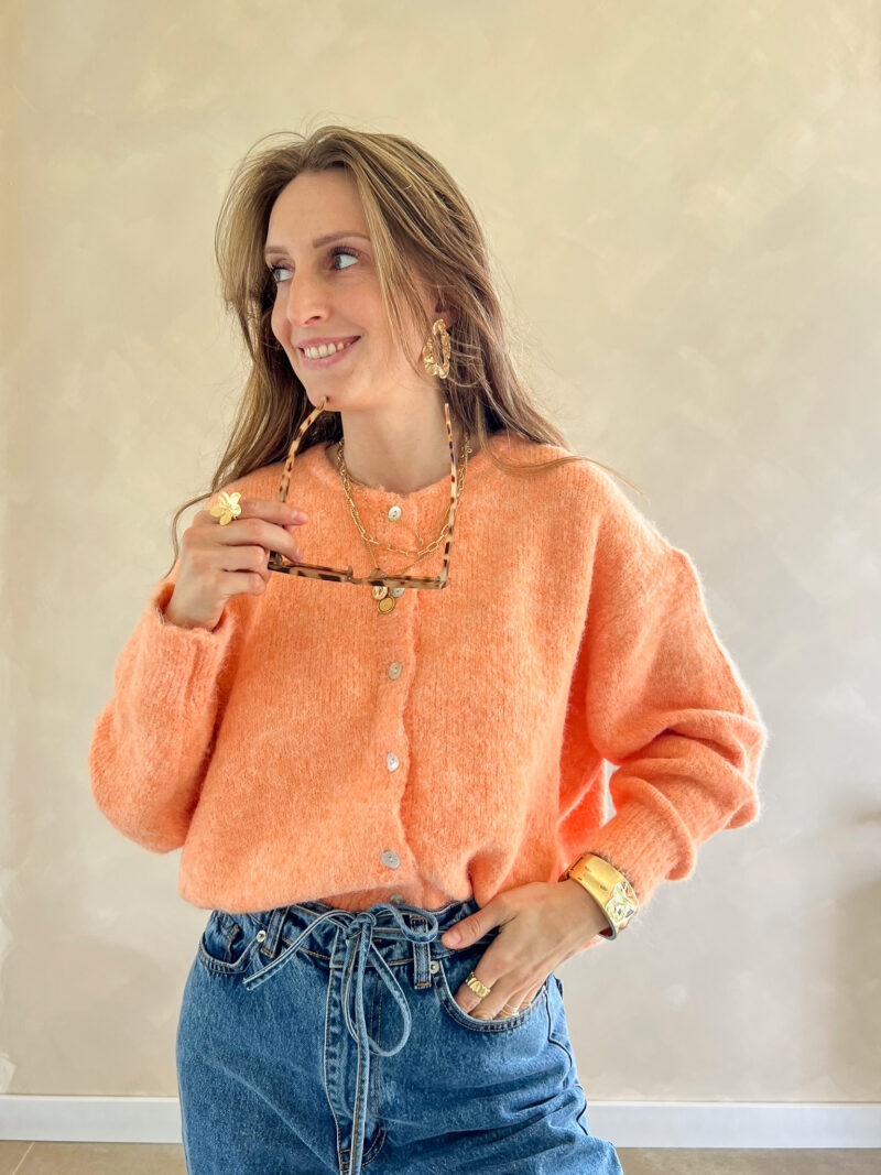 Lily cardigan oranje