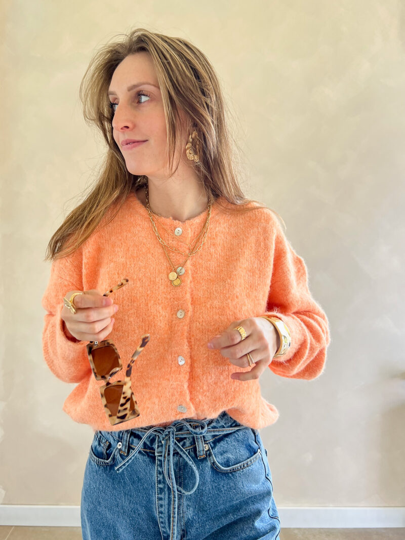 Lily cardigan oranje - Afbeelding 4