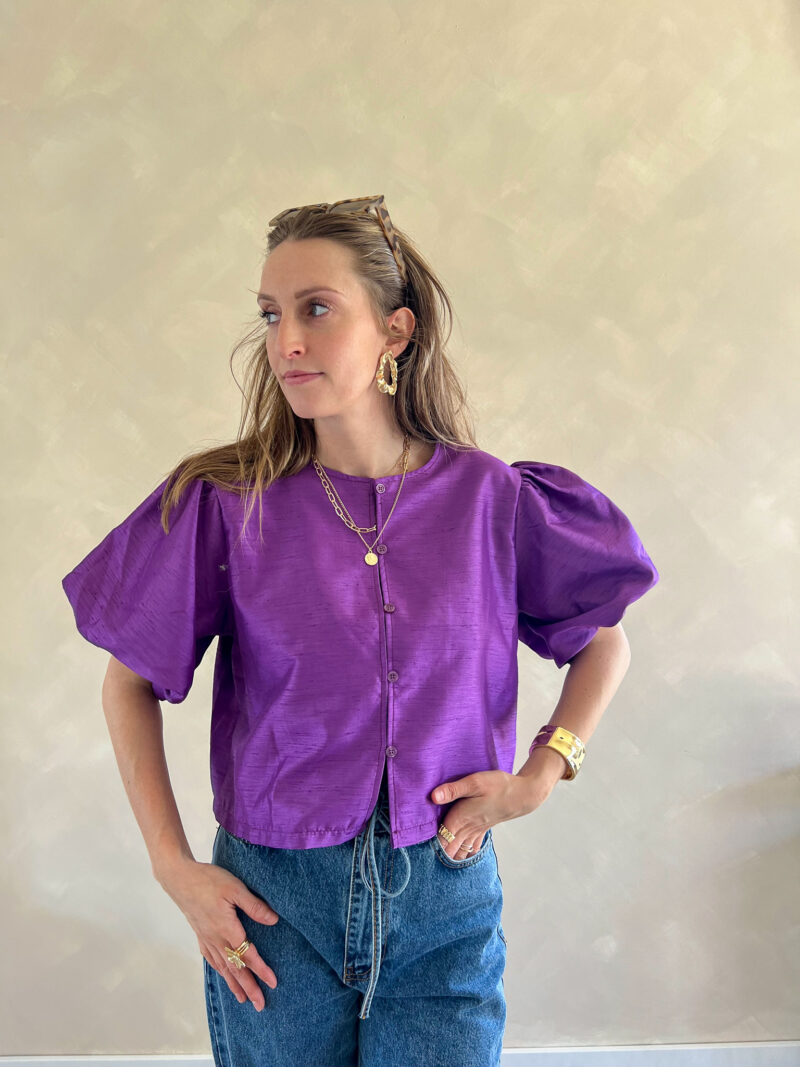 Roselyn blouse violet - Afbeelding 3
