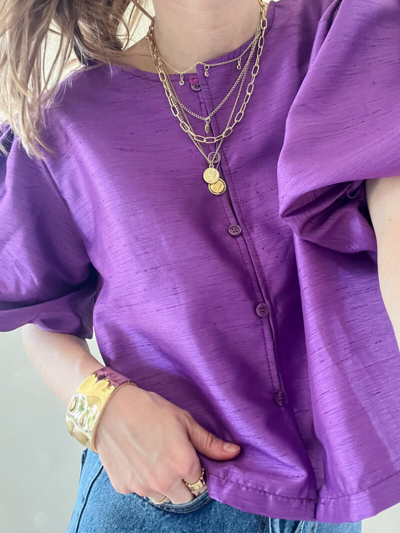Roselyn blouse violet - Afbeelding 2