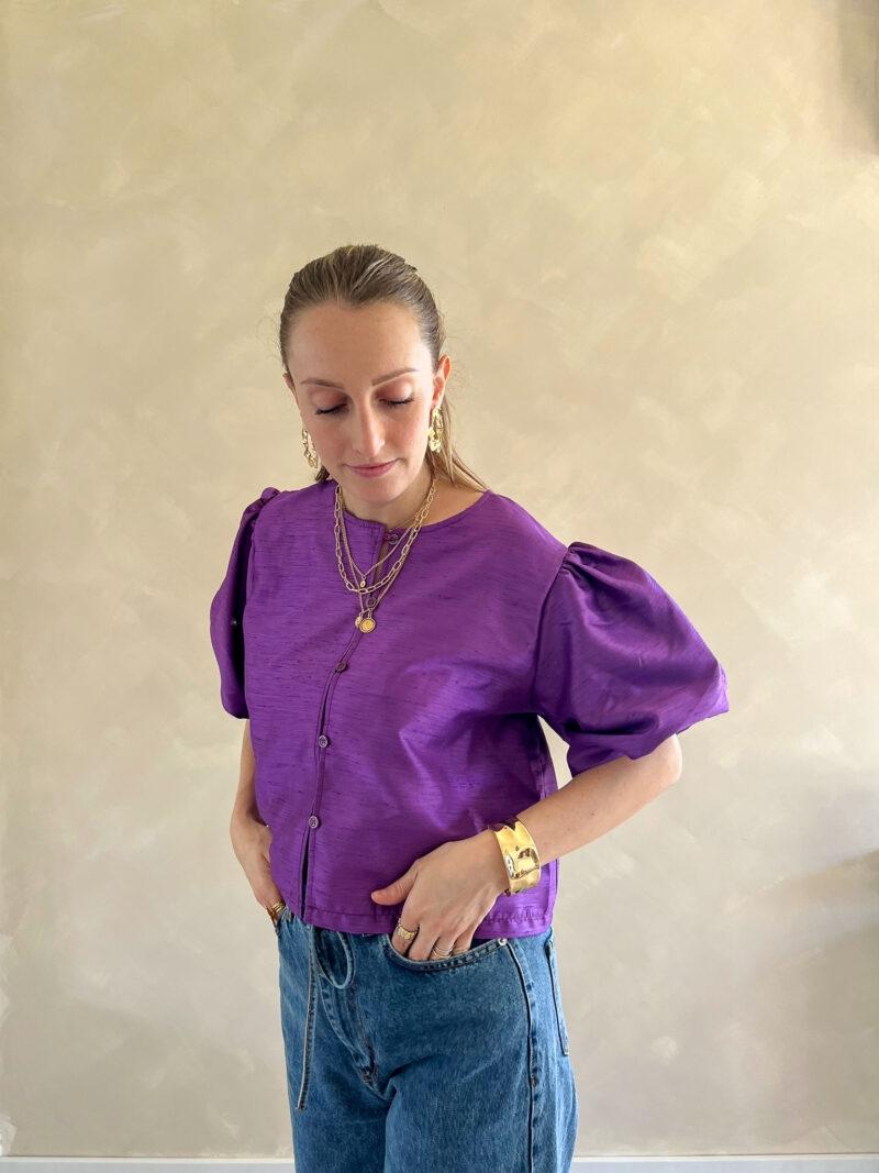 Roselyn blouse violet - Afbeelding 4