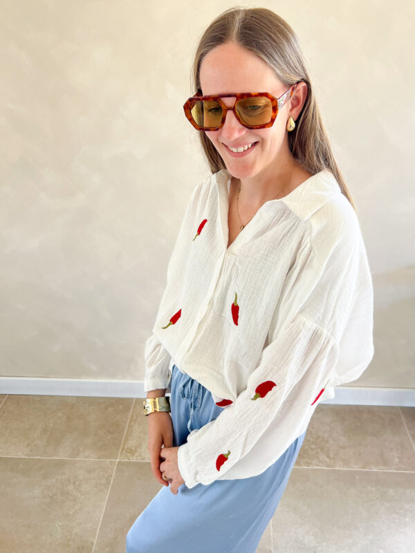 Chili blouse tetra wit