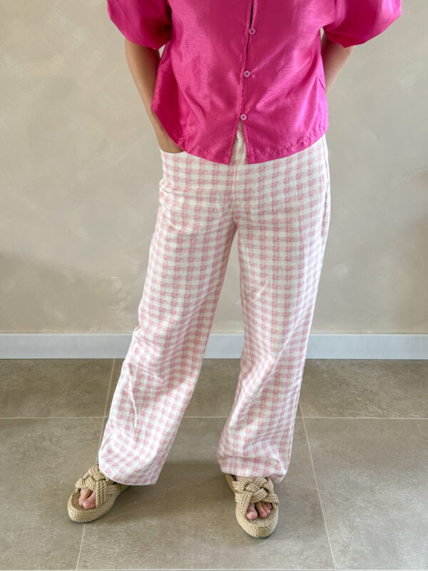 Vichy broek roze