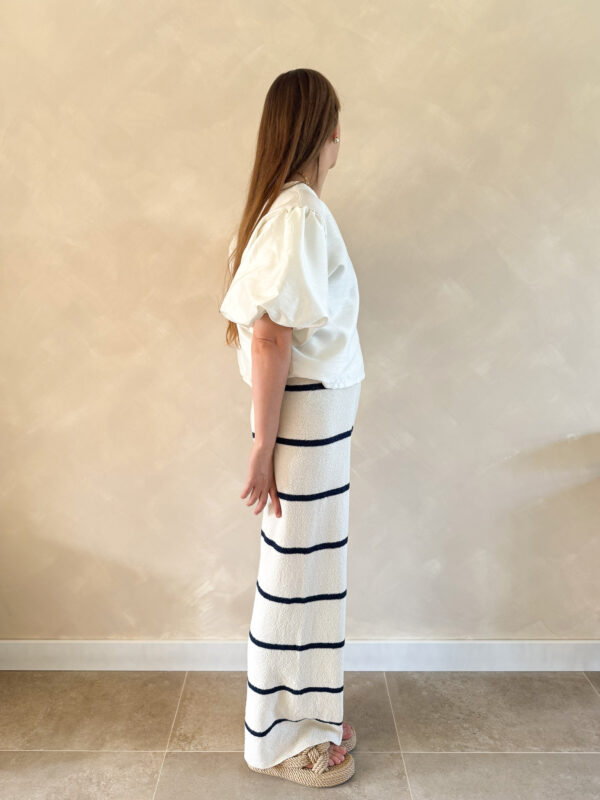 Maya striped pants beige/blue